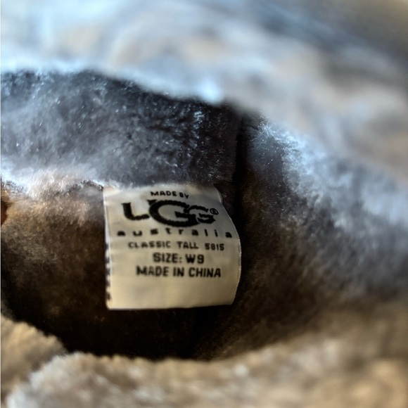 UGG Like New Classic Tall Women’s Blue Grey Shearling Warm Suede Winter Boots - Picture 8 of 8